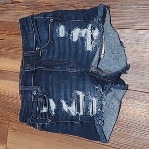 High rise jeans shorts 00